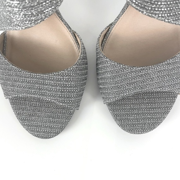 Christian Siriano Special Occasion Heels with Silver Sparkles. Size 8.5 - Picture 5 of 13